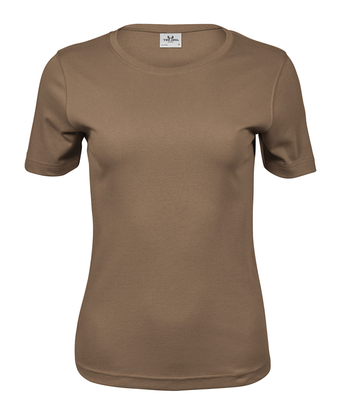 Women’s Interlock Tee (580) in Wood, front view