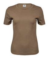 Women’s Interlock Tee (580) in Wood, front view