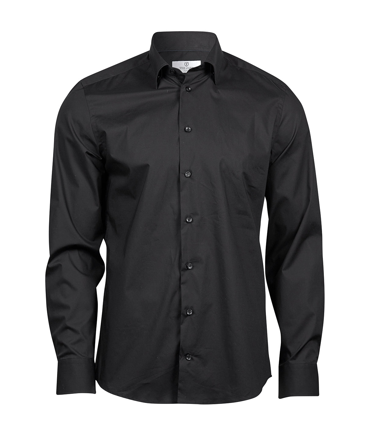 Stretch Luxury Shirt (4024) in Black, front view