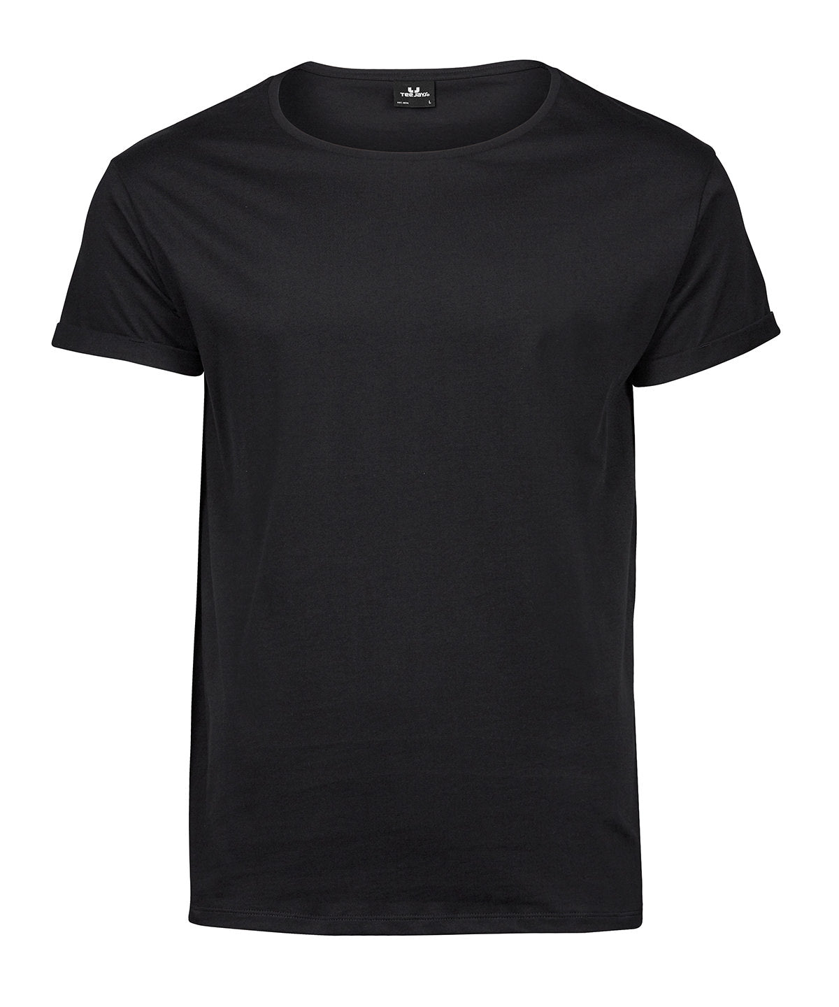 Roll-Up Tee (5062) in Black, front view