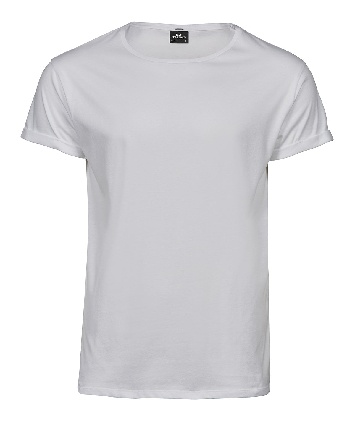 Roll-Up Tee (5062) in White, front view