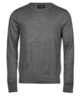 Crew Neck (6000) in Grey Melange, front view