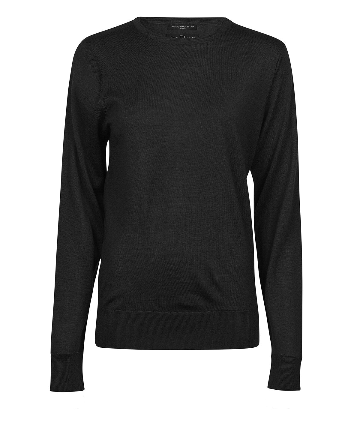 Women’s Crew Neck (6006) in Black, front view