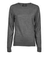 Women’s Crew Neck (6006) in Grey Melange, front view