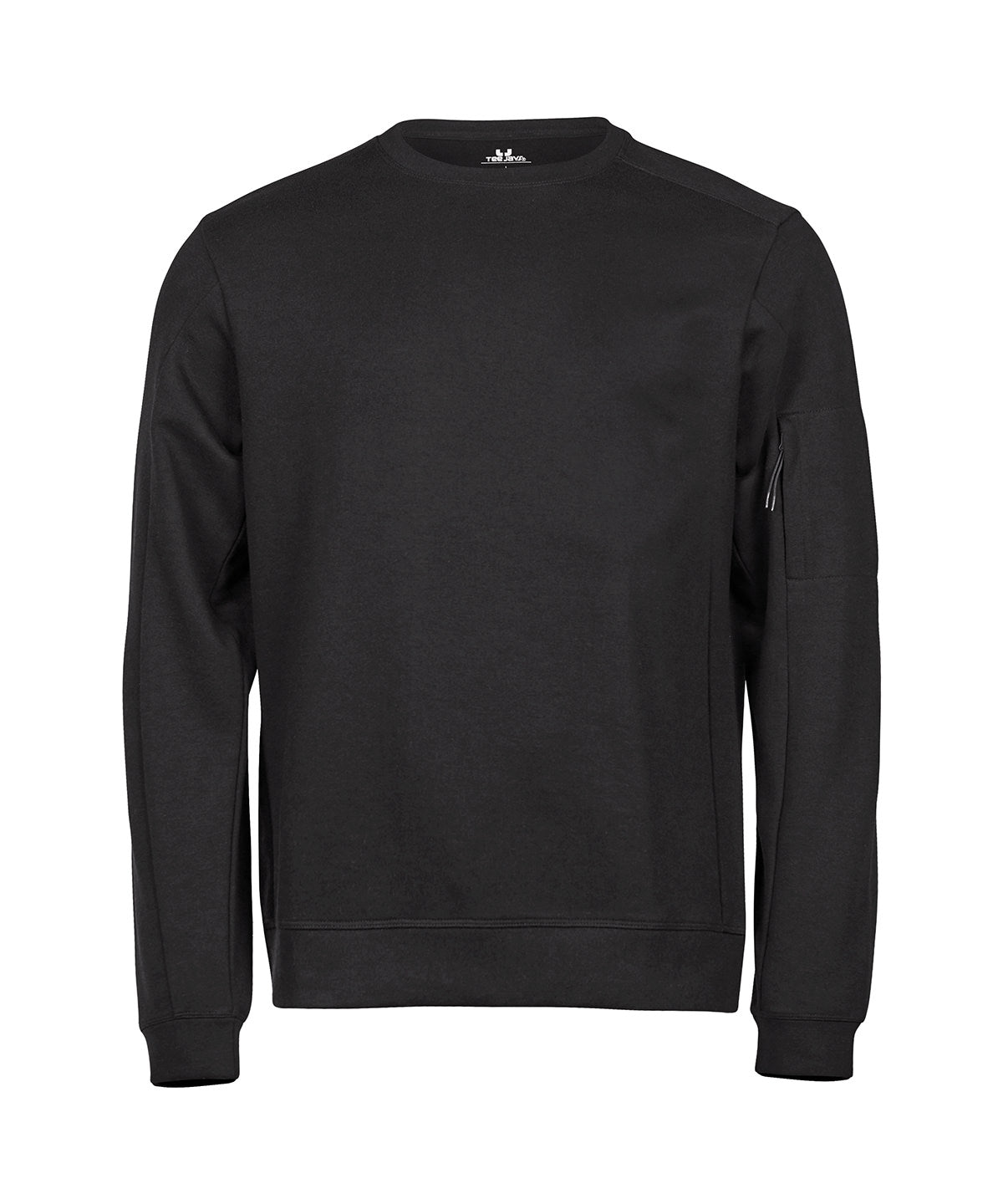 Athletic Crew Neck Sweatshirt (5700) in Black, front view