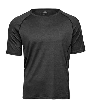 Cooldry Tee (7020) in Black Melange, front view