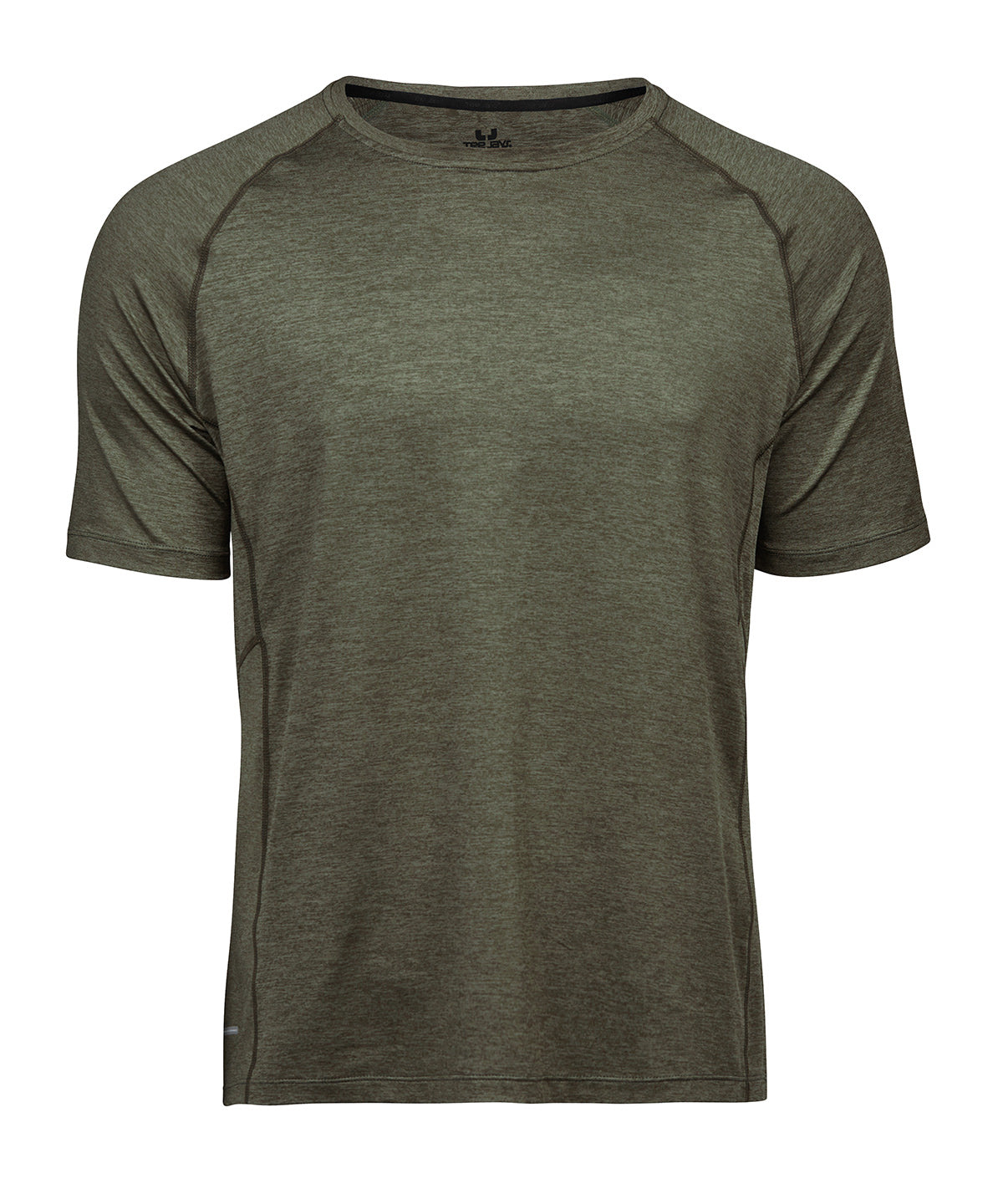 Cooldry Tee (7020) in Olive Melange, front view