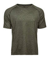 Cooldry Tee (7020) in Olive Melange, front view