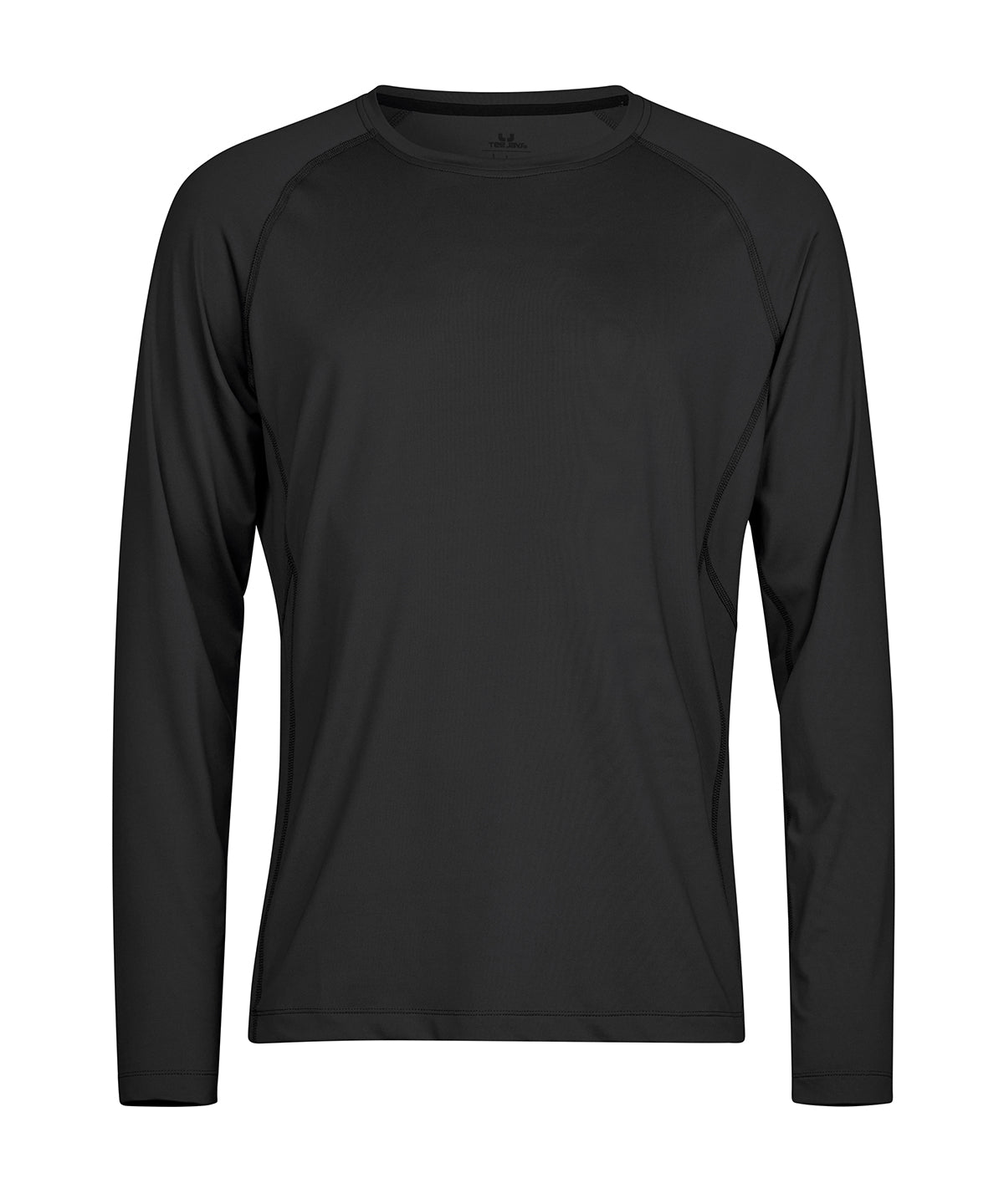 Long Sleeve Cooldry Tee (7022) in Black, front view