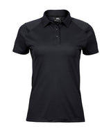 Women’s Luxury Sport Polo (7201) in Black, front view