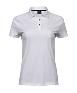 Women’s Luxury Sport Polo (7201) in White, front view