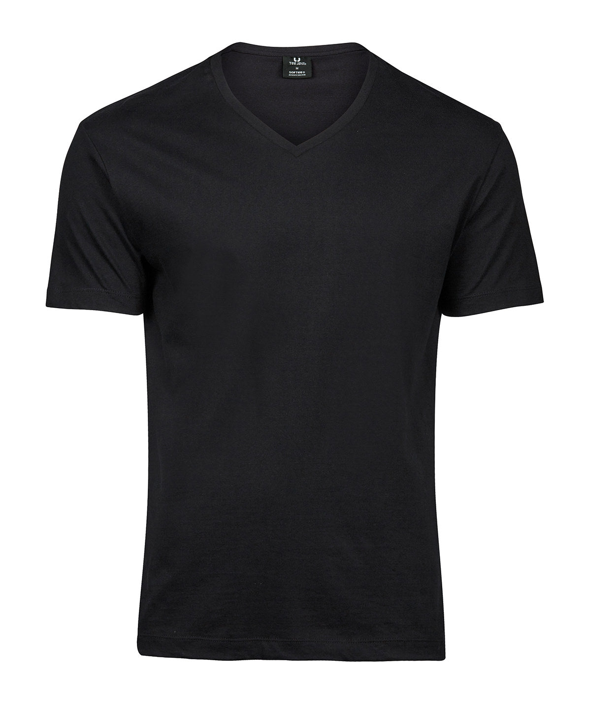 Fashion V-Neck Sof Tee (8006) in Black, front view