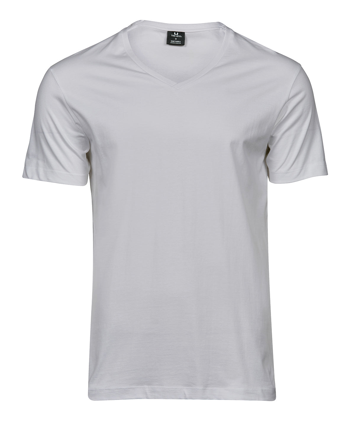 Fashion V-Neck Sof Tee (8006) in White, front view