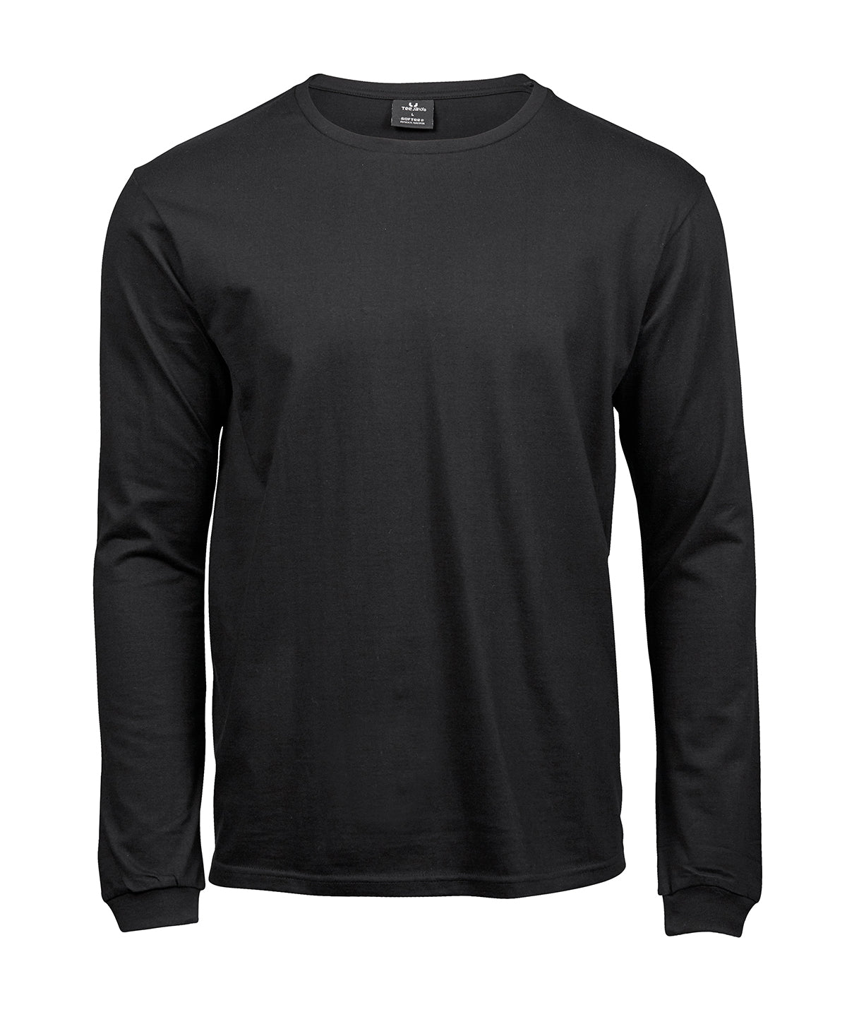 Long Sleeve Fashion Sof Tee (8007) in Black, front view