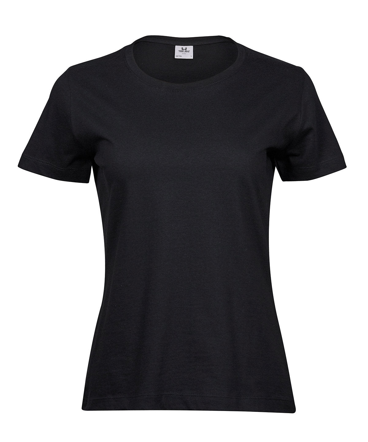 Women’s Sof Tee (8050) in Black, front view