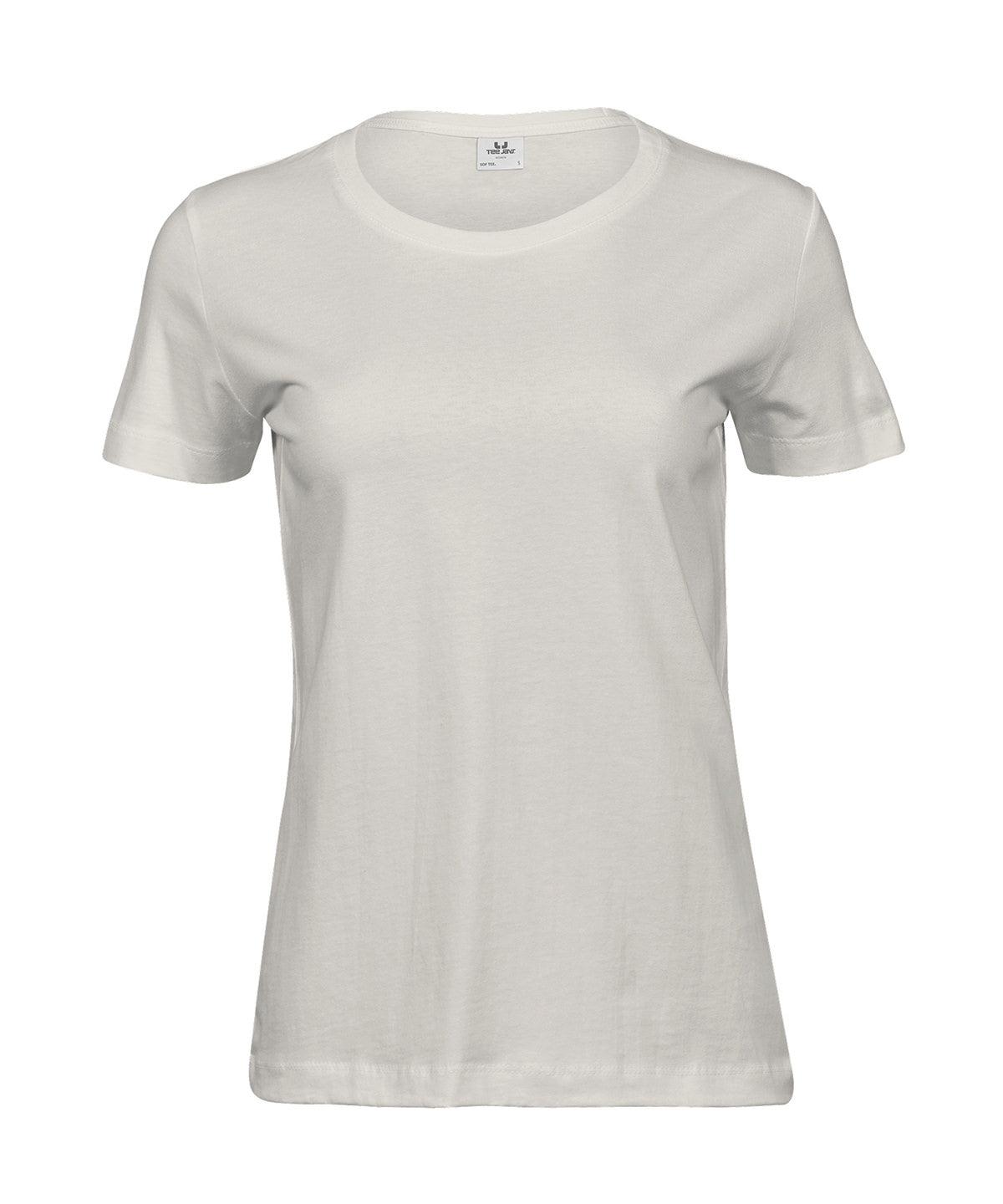 Women’s Sof Tee (8050) in Cement, front view