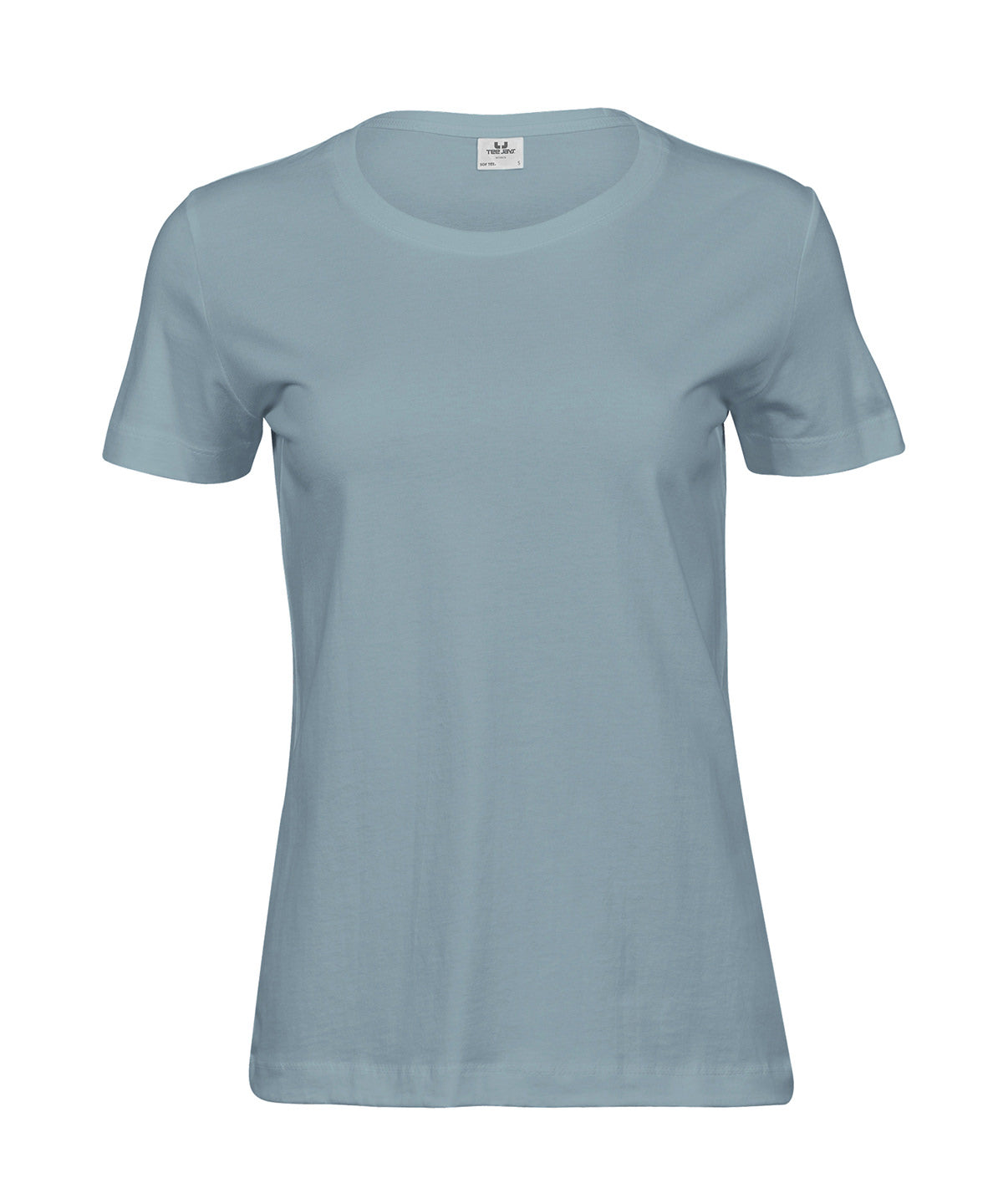 Women’s Sof Tee (8050) in Misty Blue, front view