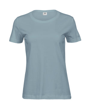 Women’s Sof Tee (8050) in Misty Blue, front view