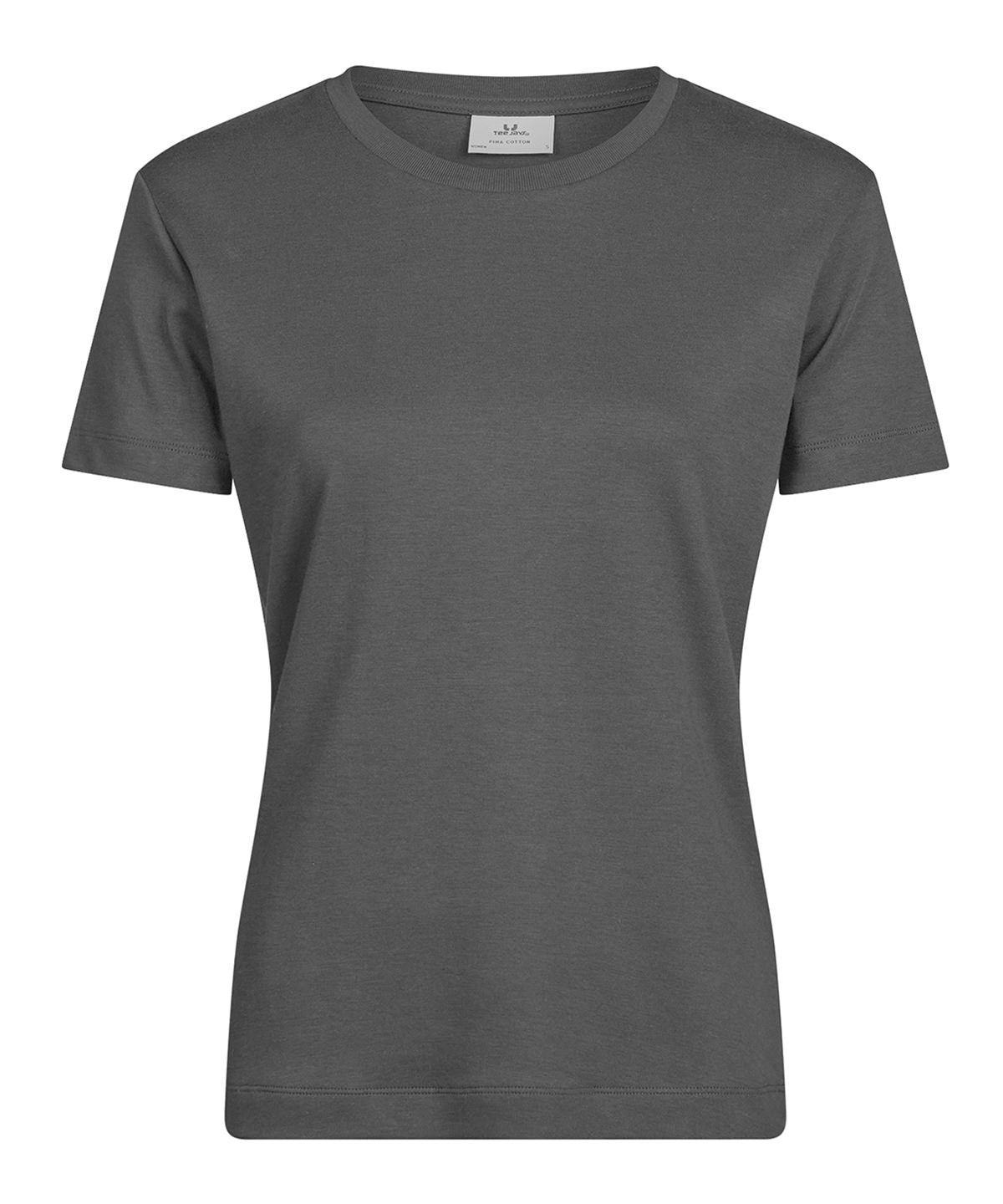 Women’s Pima Cotton Tee (1451) in Black, front view