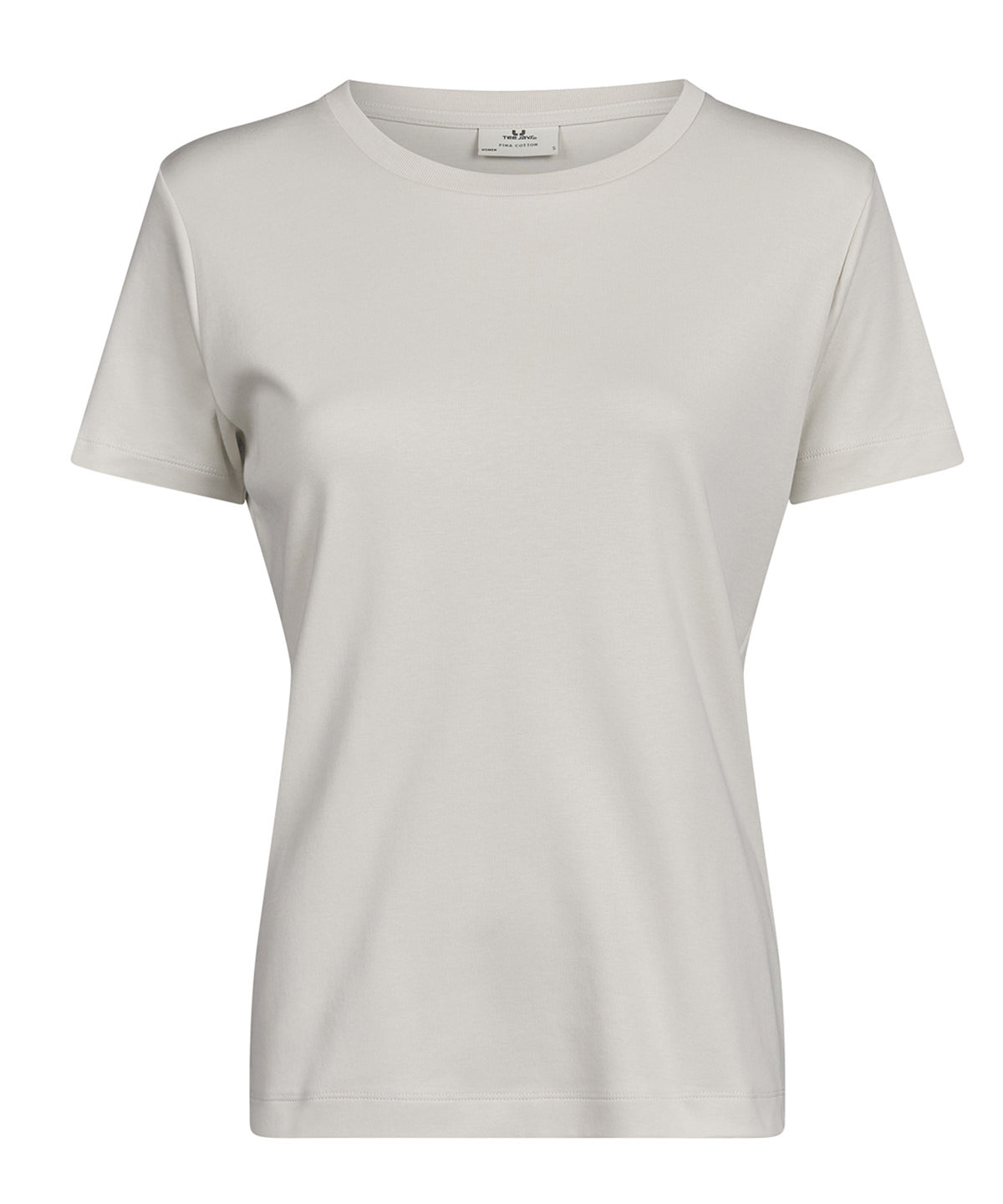 Women’s Pima Cotton Tee (1451) in Cement, front view
