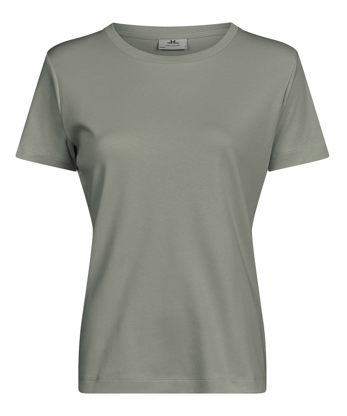 Women’s Pima Cotton Tee (1451) in Sage, front view