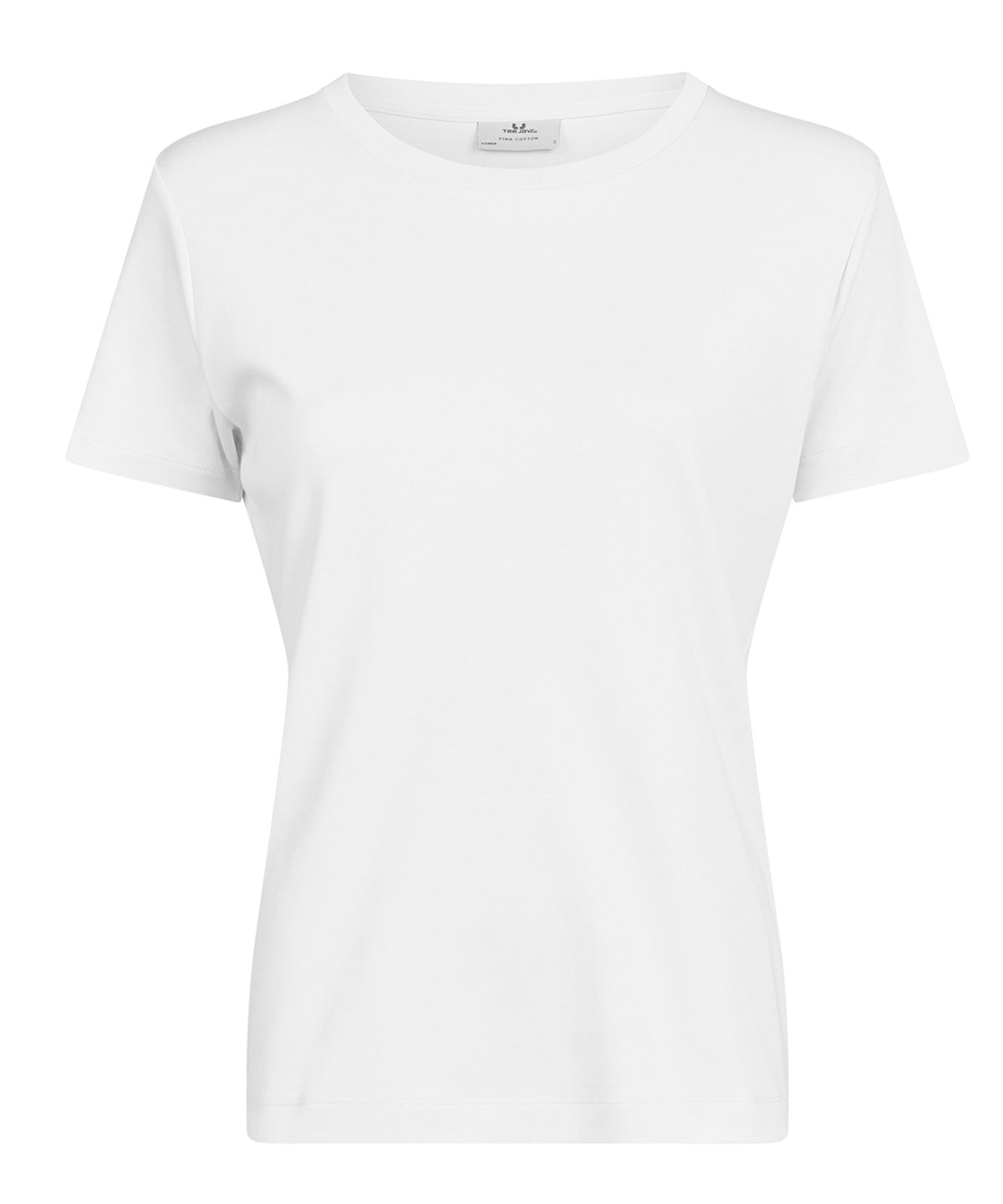 Women’s Pima Cotton Tee (1451) in White, front view