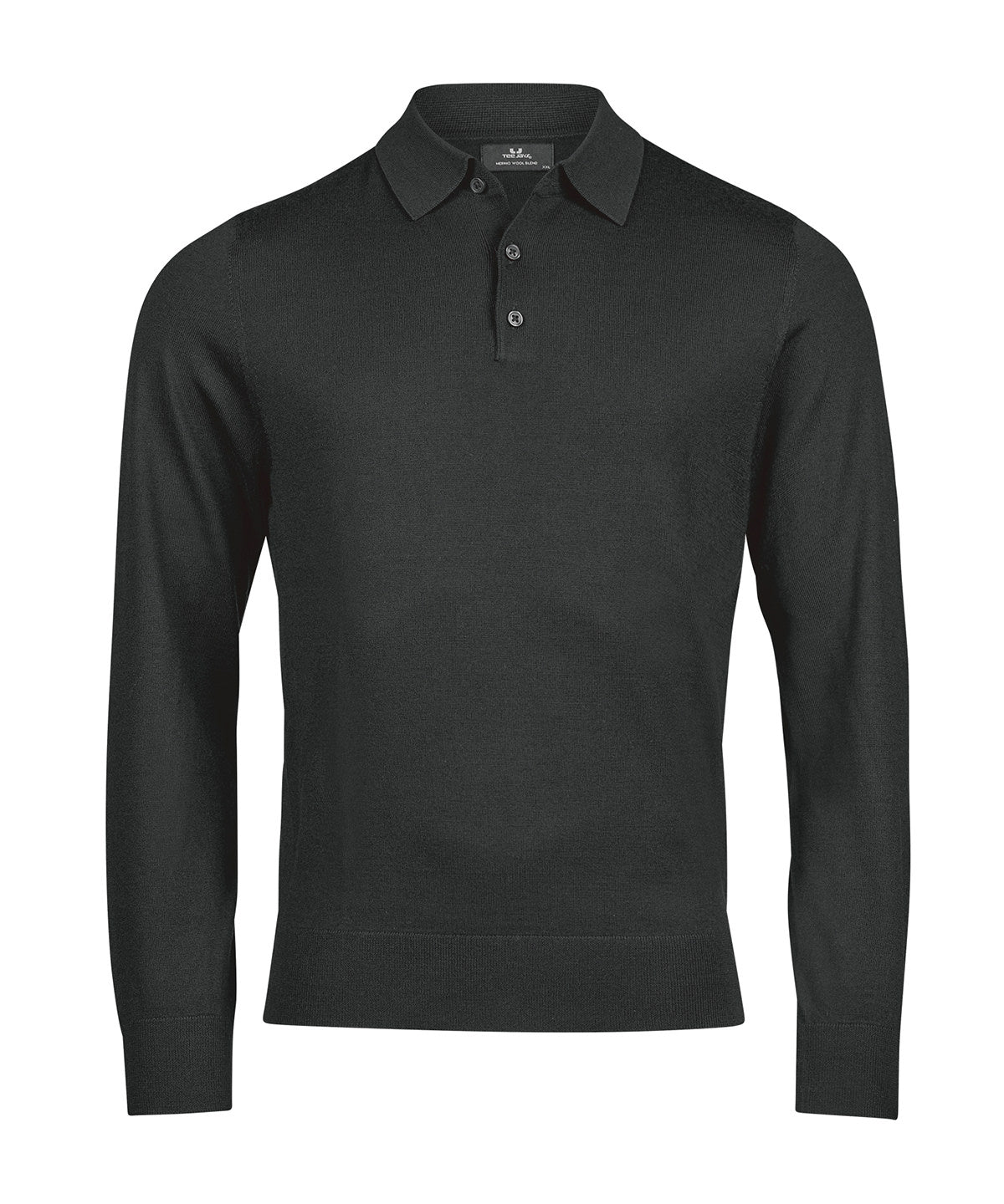 Polo Knit (6002) in Black, front view