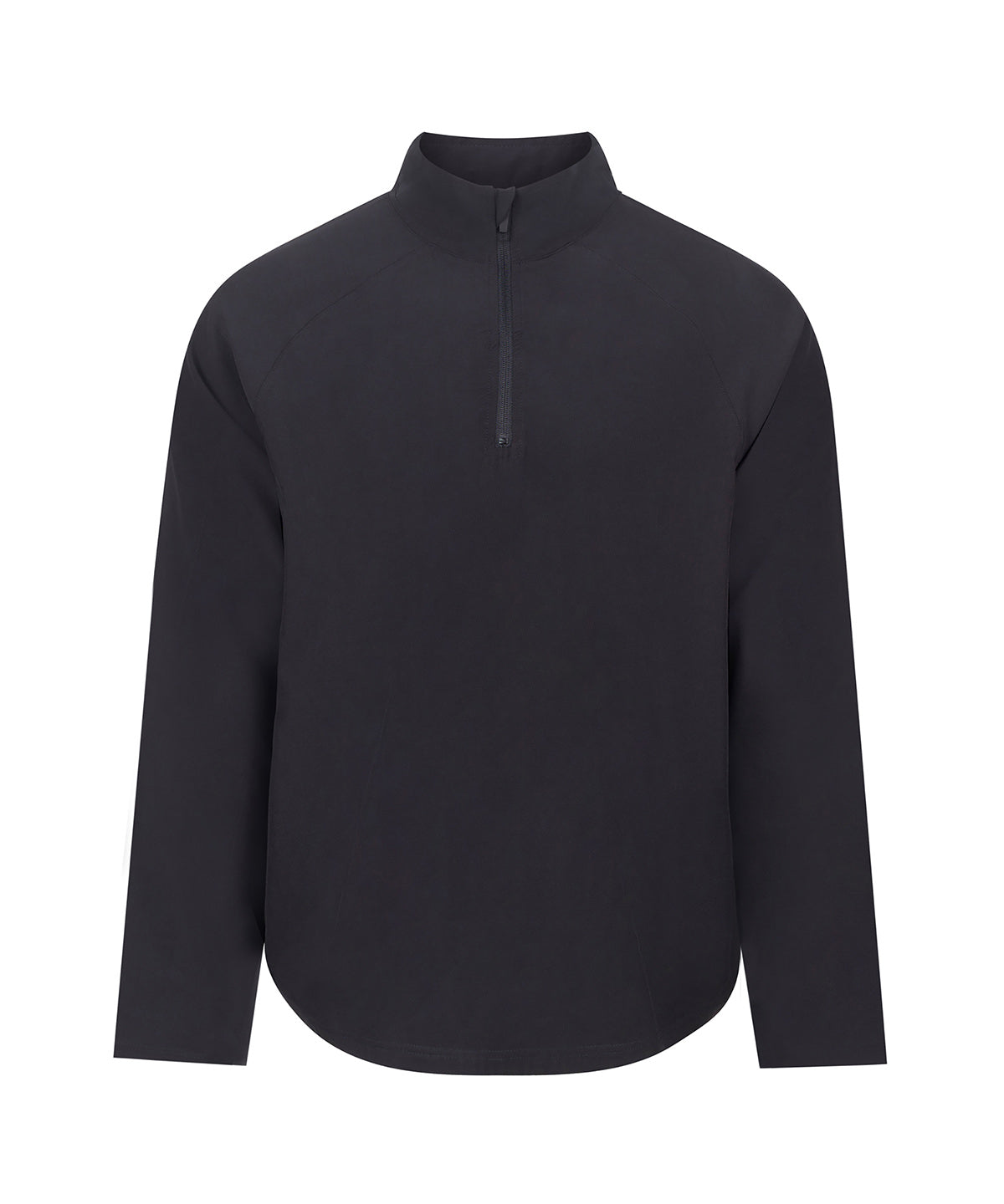 Technical 1/4-Zip Top in Black, front view