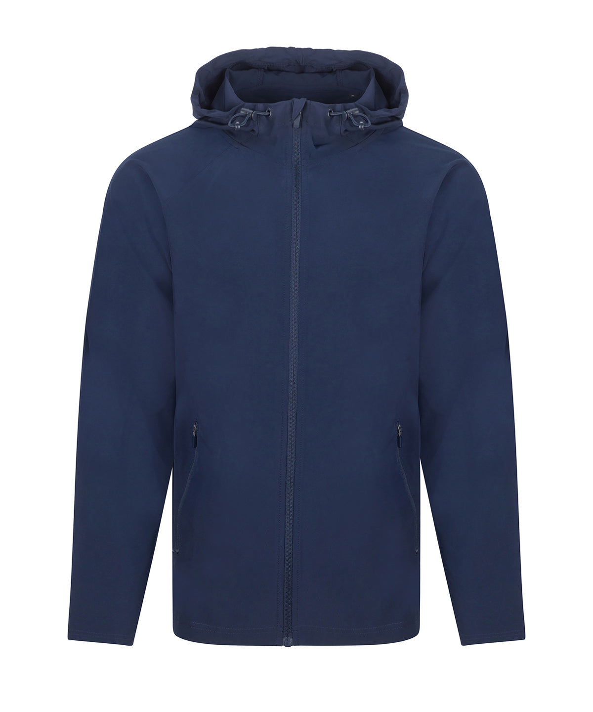 Technical Zip-Through Hoodie in Navy, front view