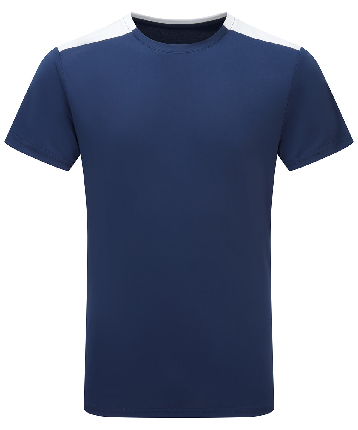 Contrast Performance T-Shirt in Navy/White, front view