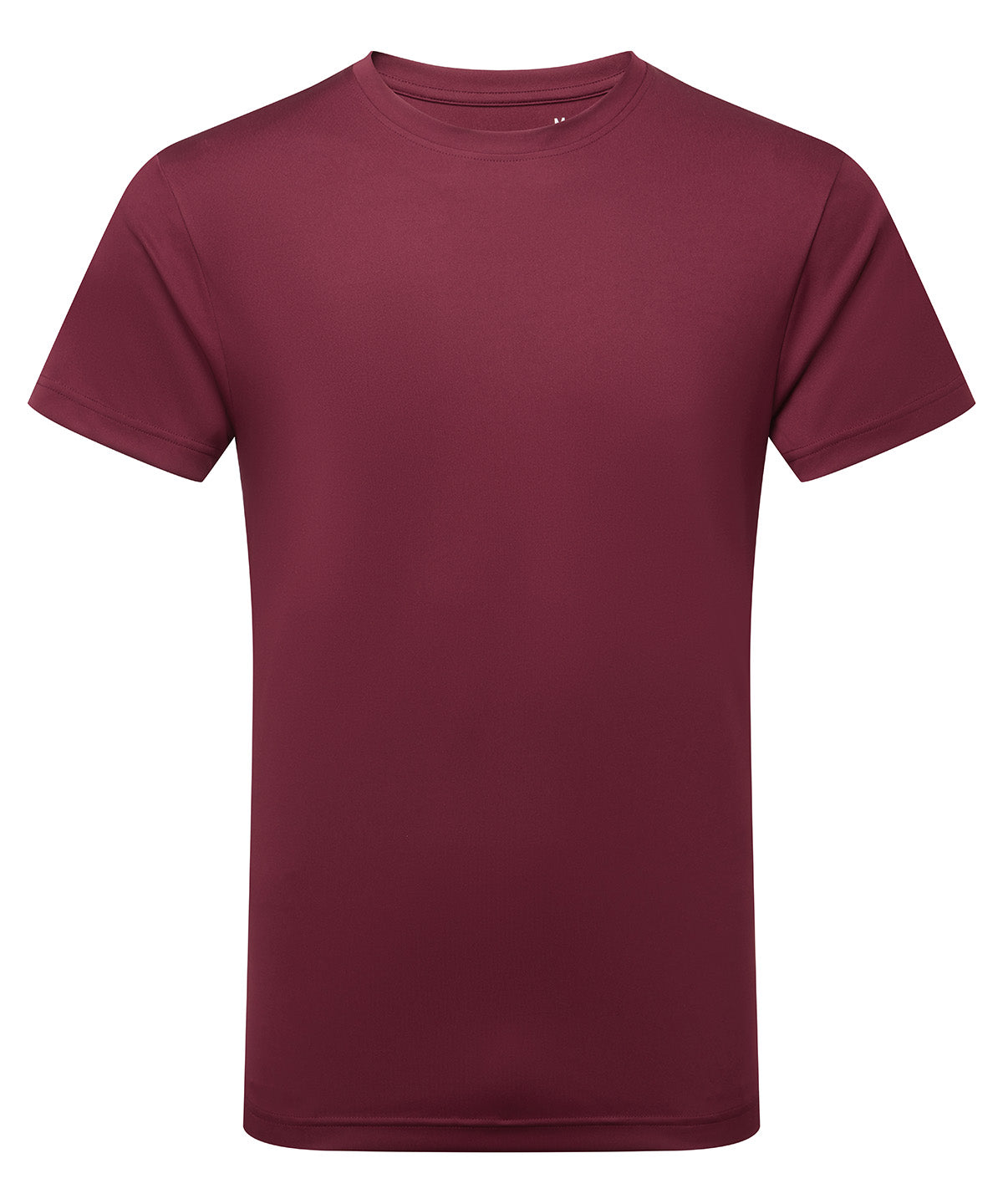 Performance T-Shirt in Burgundy, front view