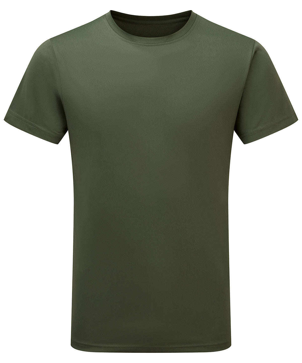 Performance T-Shirt in Moss Green, front view