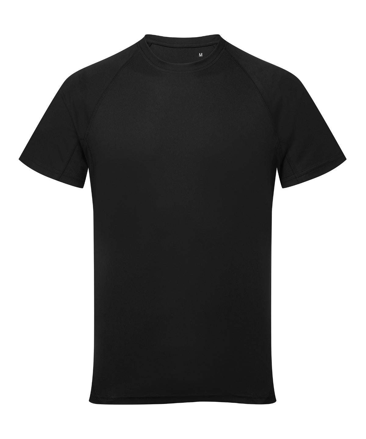 Panelled Tech Tee in Black, front view