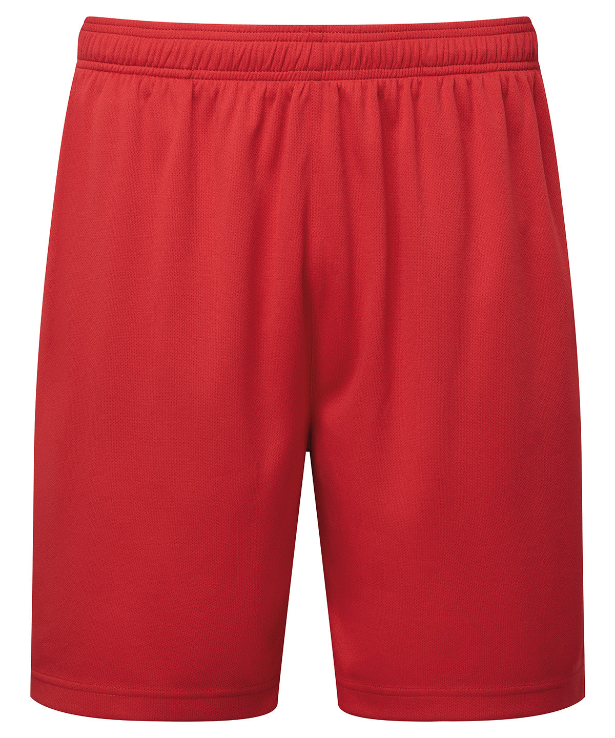Unisex Tridri® Ion-Charge Performance Shorts in Fire Red, front view