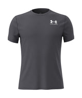 Heatgear® Fitted T-Shirt in Castle Rock Grey, front view