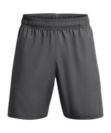 Tech Woven Wordmark Shorts in Castle Rock Grey, front view