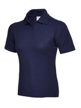 Ladies Active Cotton Poloshirt in French Navy
