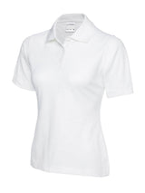 Ladies Active Cotton Poloshirt in White