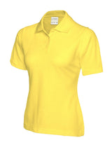 Ladies Active Cotton Poloshirt in Yellow