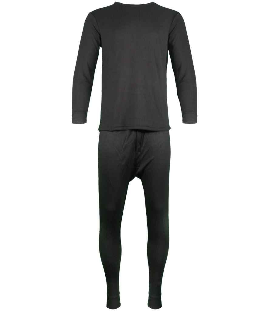 Thermal Long Sleeve T-Shirt in Black, front view (3)