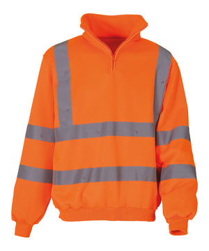 Lifestyle photo of the Hi-Vis ¼ Zip Sweatshirt (Hvk06)