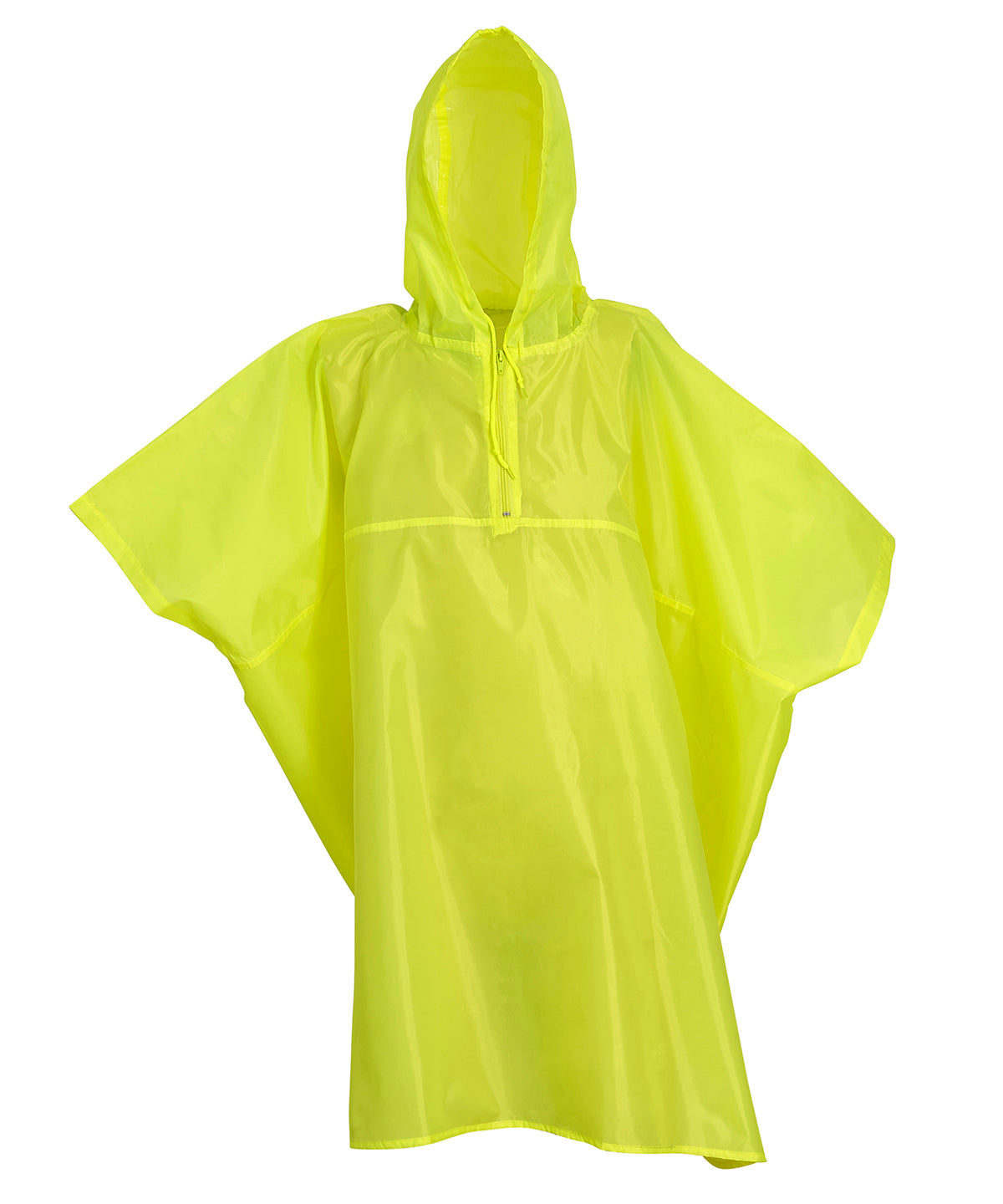 Promo Poncho (Hvs470) in Hi-vis Yellow, front view