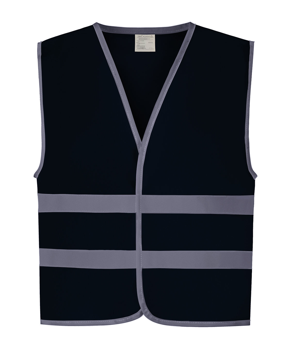 Hi-Vis Reflective Border Kids Waistcoat (Hvw102ch) in Navy, front view