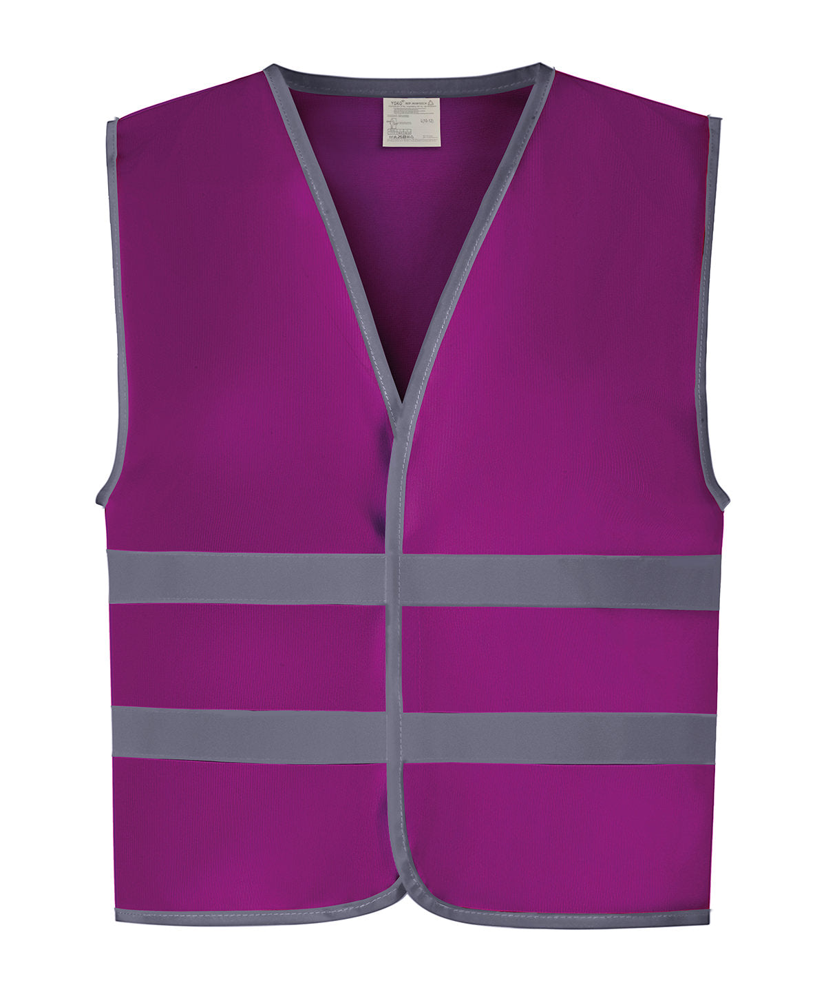 Hi-Vis Reflective Border Kids Waistcoat (Hvw102ch) in Raspberry, front view